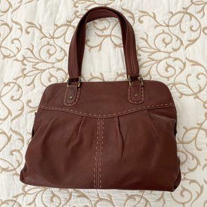 Eileen West Leather Shoulder Messenger Bag